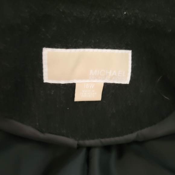 Michael Kors Womens Charcoal Gray Wool Blend Trench Coat Sz 16W - Picture 5 of 13